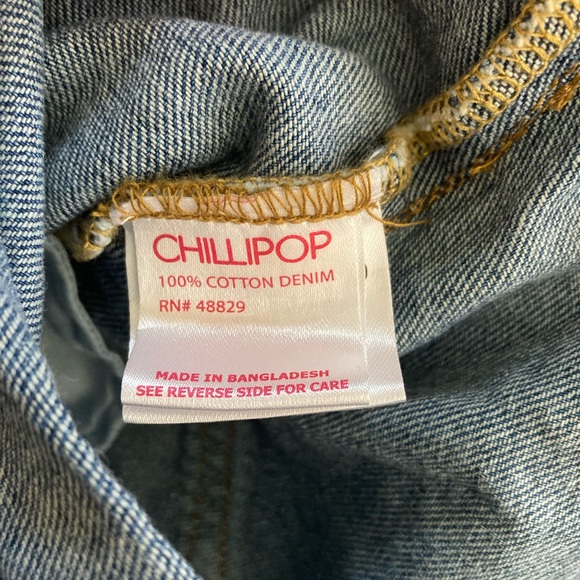 Chillipop | Girl Denim Overall Shorts & Top - Picture 4 of 6